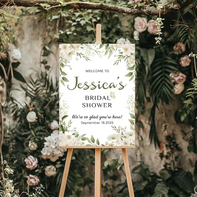 Bridal Shower Welcome Yard Sign, Wedding Shower Welcome Board, Custom Bridal Shower Sign, Elegant Bridal Shower Decor Board#5
