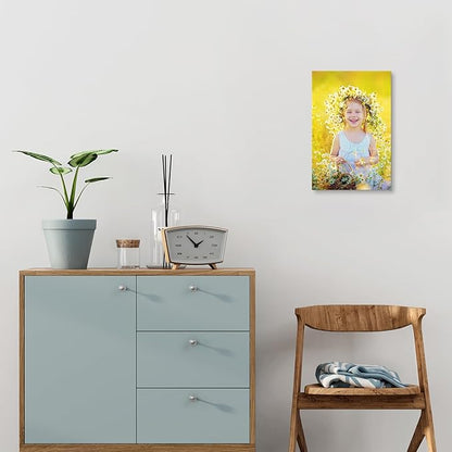 DBLAKI Personalized Photo to Canvas Print - Custom Canvas Prints With Your Photos,Custom Picture Frames Photo Prints Wall Art Ideal for Home Decor Gifts Keepsakes 8"x12"