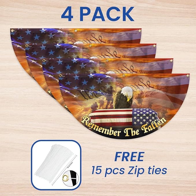 FLAGWIX American Army Veteran Flag - USA Premium Polyester Remember the Fallen Garden Flag 12x18-4th of July Memorial Day Veterans Day Decorations For Home Garden, Decorative Indoor Outdoor Flag