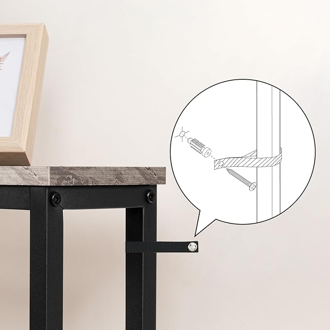 HOOBRO 2 Pack Narrow Console Table, 29.5" Small Entryway Table, Thin Long Sofa Side Display Table, for Hallway, Bedroom, Living Room, Foyer, Greige and Black BG75XGP201