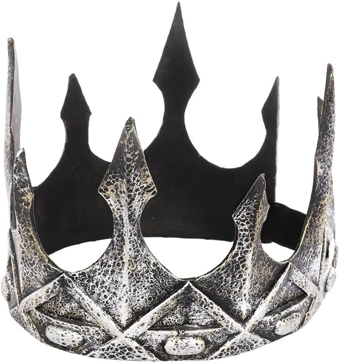 Regal King's Crown,Adjustable Royal Crown Prince Tiara,Medieval King Costume Accessories for Adult