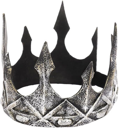 Regal King's Crown,Adjustable Royal Crown Prince Tiara,Medieval King Costume Accessories for Adult