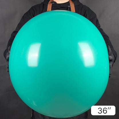 PartyWoo Teal Balloons 4pcs 36 Inch Turquoise Dark Teal Latex Balloons for Baby Shower Wedding Anniversary Gender Reveal Graduation Mermaid Birthday Pool Bachelorette Party Decorations Blue-Y69