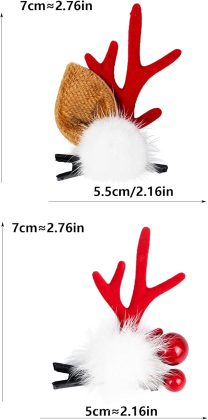 TOECWEGR Christmas Reindeer Antlers Headband Hair Clips Hair Hoop Girl Holiday Beauty Headdress