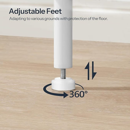 HOOBRO Side Table with Charging Station, Set of 2 End Tables with USB Port and Outlets, Nightstand with 2-Layer Storage Shelves for Small Spaces, Living Room, Bedroom, White WW09UBZP201