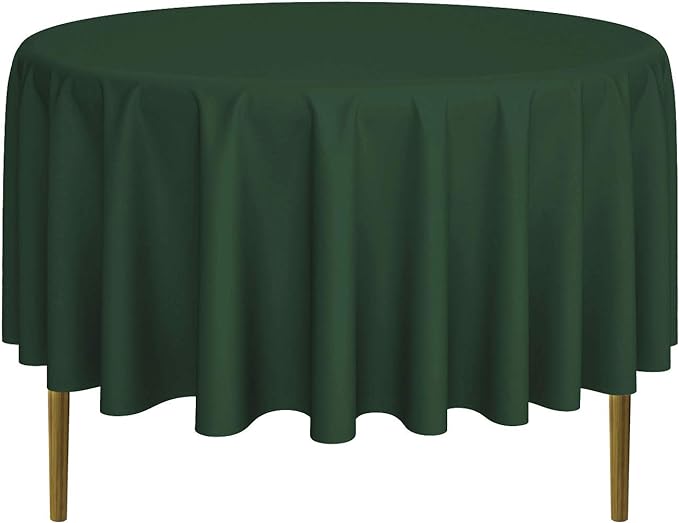 Lann's Linens - 10 Premium 90" Round Tablecloths for Wedding/Banquet/Restaurant - Polyester Fabric Table Cloths - Hunter Green