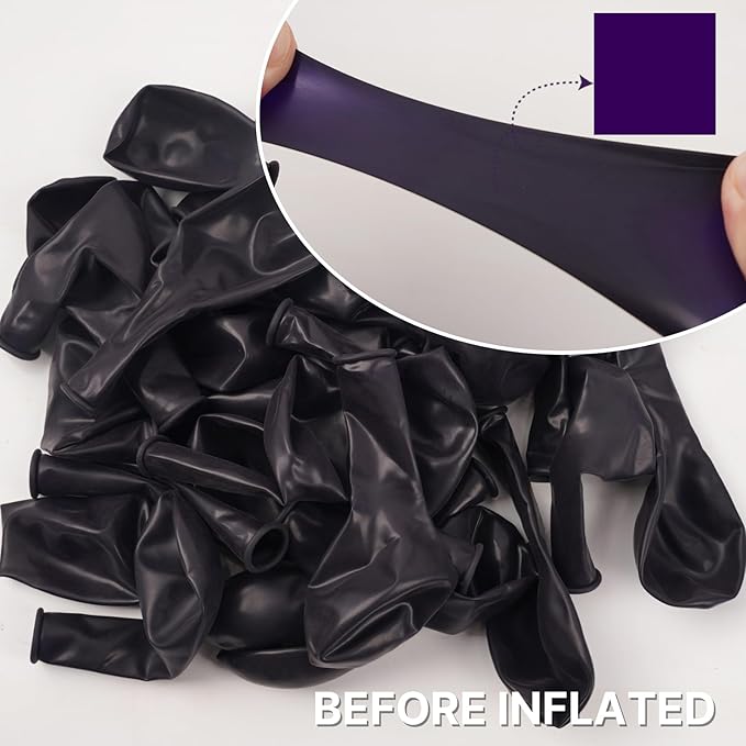 PartyWoo Dark Purple Balloons 50 pcs 5 Inch Small Mini Royal Purple Balloons for Graduation Halloween Mardi Gras Ramadan Eid Wedding Baby Shower Anniversary Birthday Party Decorations Purple-Y16