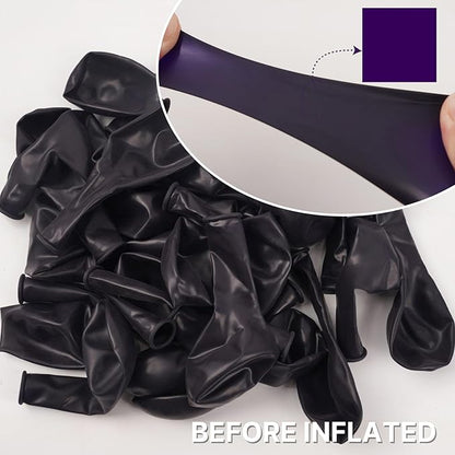 PartyWoo Dark Purple Balloons 50 pcs 5 Inch Small Mini Royal Purple Balloons for Graduation Halloween Mardi Gras Ramadan Eid Wedding Baby Shower Anniversary Birthday Party Decorations Purple-Y16