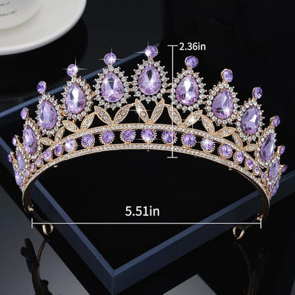 Kamirola Tiaras Princess Crown for Women and Girls Crystal Headbands for Bridal, Princess for Wedding and Party(TR21)