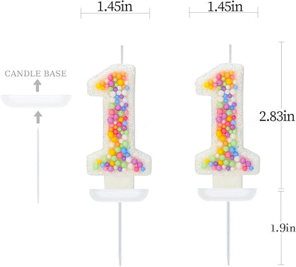 11th Birthday Candle for Cake, Colorful Macaron Numeral Candles for Boys/Girls, Theme Birthday Party Cake Decorations, Cake Topper for Birthday Party Supplies (Number 11)