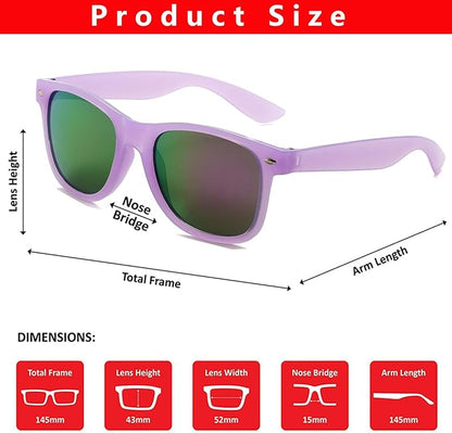 Fsmiling Purple Sunglasses Bulk Adult Party Sunglasses 80s Glasses Shades for Men Women Mardi Gras-30Pack,UV Protection