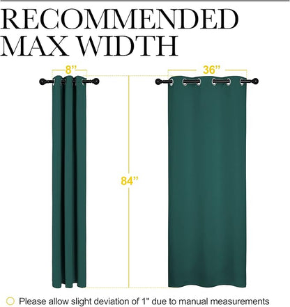 NICETOWN Christmas Thermal Insulated Solid Grommet Blackout Curtains/Drape for Living Room (Hunter Green, 1 Pair, 42 by 84-Inch)