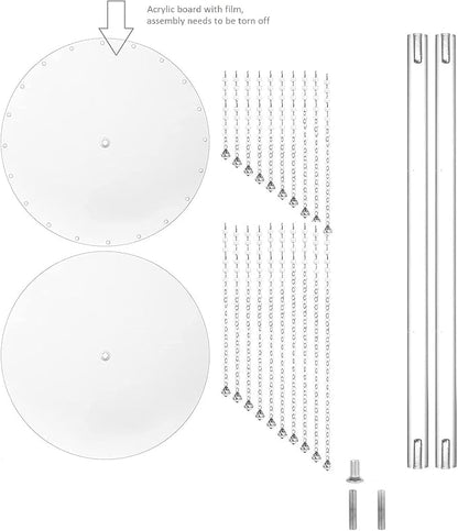 10 Pcs 31.5" Clear Acrylic Tall Flower Vases - Cylinder Pedestal Stands for The Table Centerpieces for Parties, Chandelier Crystals Decorative Flower Stand, Wedding, Celebration, Home Decoration