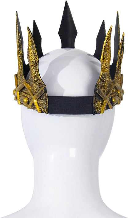 DothRayan Royal King Crown for Cosplay Prop Holiday Party, Halloween Costume Prom Party, Adjustable Royal Crown Prince Tiara