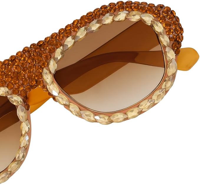 bullabulling Vintage Pilot Rhinestone Sunglasses Women Fashion Diamond bling party Sun Glasses Crystal Shades UV400