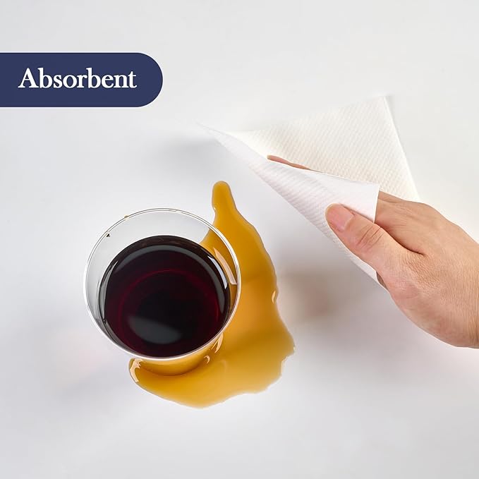 JollyPack 1000 Count White Beverage Napkins - 1-Ply 4.9 x 4.9 Folded Bulk Cocktail Napkins Paper, Lunch Paper for Restaurants, Bar and Party - 9.8 x 9.8 Unfolded