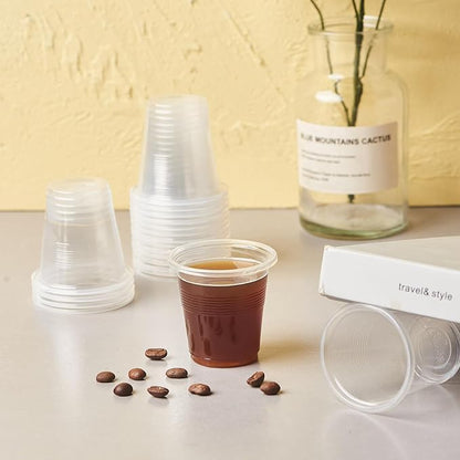 500 Pack 3.5 OZ Clear Plastic Cups, Small Disposable Mouthwash 3.5 Ounce Bathroom Cups (Formerly FULING)