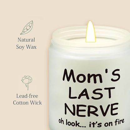 Lihome Vanilla Coconut Scented Jar Candle, Mom's Last Nerve, 7oz, Gift Boxed