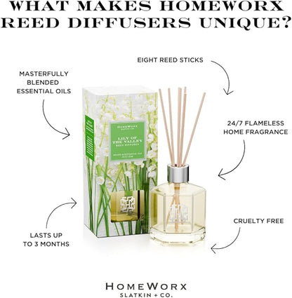 HomeWorx by SLATKIN + CO. Lily of The Valley Reed Stick Diffuser