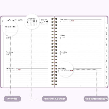 2026 Planner, Weekly and Monthly Calendar Academic Planner, Jan 2026 - Dec 2026, 8.5‘’ x 11'', Planning Agenda Book for Desk Accessories and School Supplies - Letter Size