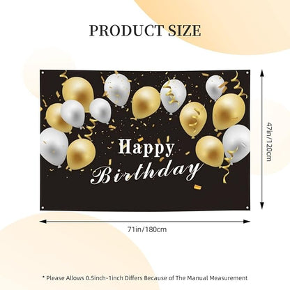 Custom Wall Banner Sign Customize Your Own Banner with Image Logo Text Personalized Background Decorative Backdrop for Birthday Party Business Graduation Wedding Christmas (6' x 4' / 180 cm x 120 cm)