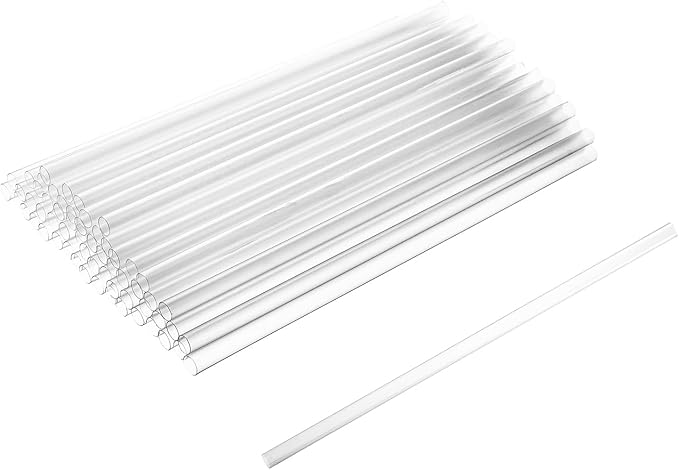 Disposable Clear Plastic Boba Straws 9 Inch - 8mm Wide Diameter Individually Wrapped (1200 Count Bulk) for Bubble Tea, Smoothie, Milkshake - Durable Drinking Straws for Home, Party, Commercial Use