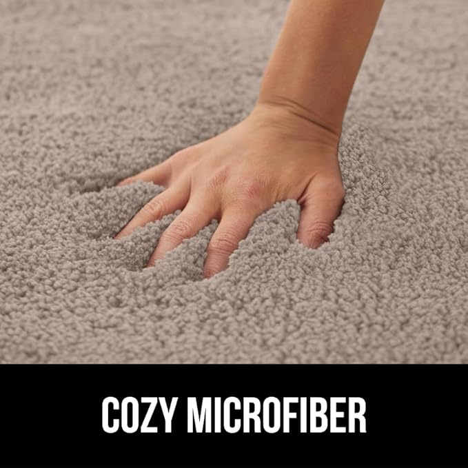 GORILLA GRIP Bathroom Rugs, Ultra Soft Absorbent Mat, Thick Plush Bath Rug, Machine Washable, Microfiber Quick Dry, Mats for Shower, Bathtub and Floor, Home Decor Accessories, 24x17, Beige