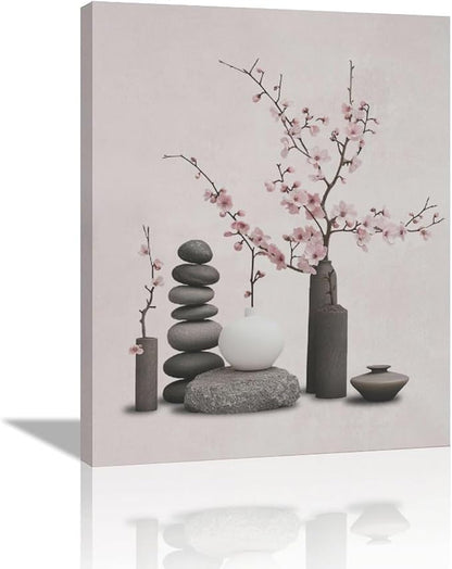Zen Wall Art Zen Bathroom Pictures Wall Decor Spiritual Canvas Prints Meditation Decorations Painting Framed Artwork Office Home Spa Yoga Decor For Bedroom Dining Living Room 16"x20"