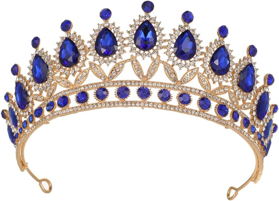 Kamirola Tiaras Princess Crown for Women and Girls Crystal Headbands for Bridal, Princess for Wedding and Party(TR21)