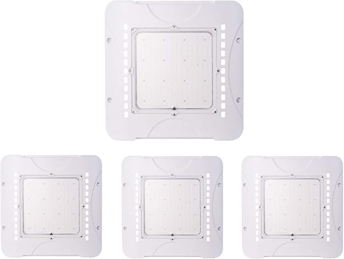 LED Canopy Lights 240W 33600 Lumens 5000K Daylight White 850W HID/MH Equivalent,Die Cast Aluminum Waterproof IP65,Commercial Area & Outdoor Lighting,Ceiling Lighting Fixtures (4 Pack)