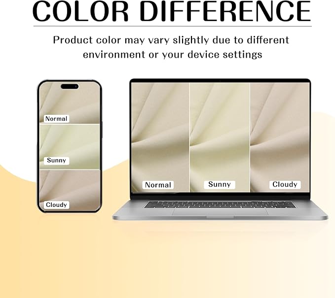 ChrisDowa Grommet Blackout Curtains for Bedroom - Thermal Insulated Room Darkening Curtains for Living Room (1 Panel Set, Beige,52W x 95L)