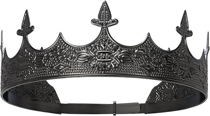 King Crown for Men Crowns Tiara for Birthday Party Costume