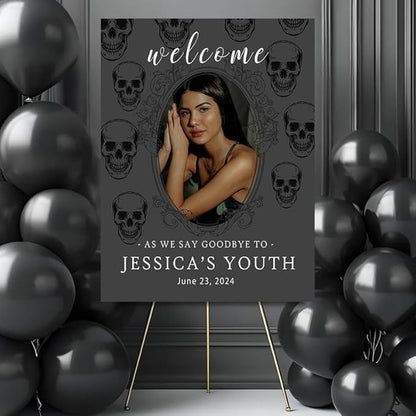 Welcome As We Say Goodbye to Youth Sign, Personalized 30th Birthday Welcome Board, R.I.P Twenties Farewell to Youth Custom Decor.