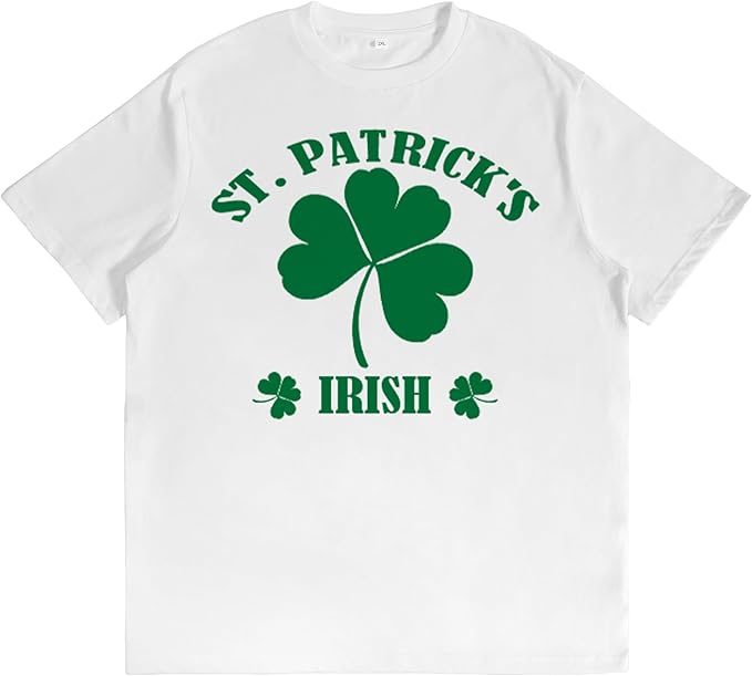 St. Patrick's Day Celebration Tee Beer Graphic Big and Tall Short Sleeve Cotton Festival Casual Gym Workout Tshirts