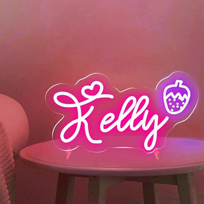 Custom Neon Signs with Base,Personalized Led Lights Sign Bedroom Decor,Neon Sign Customizable for Wall Decor,Valentine's Festival Christmas Kids Gift Customized(with base,chain and screw)