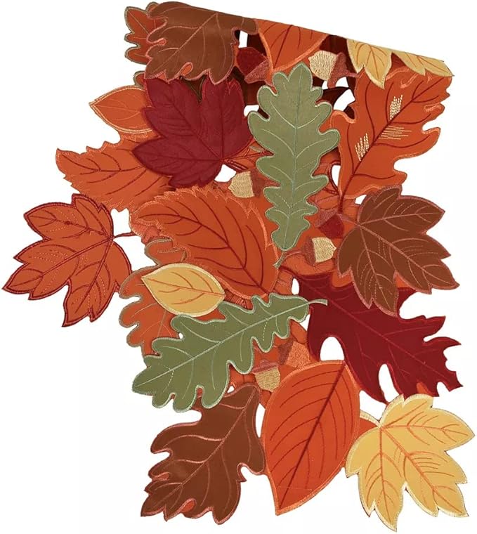 Generic Thanksgiving Fall Harvest Leaves Table Runner - 13 x 36 Inches