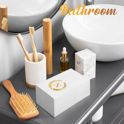 200 Pack Monogrammed Disposable Napkins Gold Foil Letter N Guest Napkins Initial Disposable Hand Paper Towels for Wedding Engagement Baby Shower Party Home Kitchen Bathroom Dinner Decorative Towels