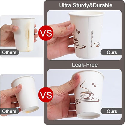 Lamosi 600 Pack 4 OZ Coffee Cups, Disposable Paper Cups for Hot/Cold Beverage, Leak-Free Paper Coffee Cups for Cafe, Restaurant, Office and Home
