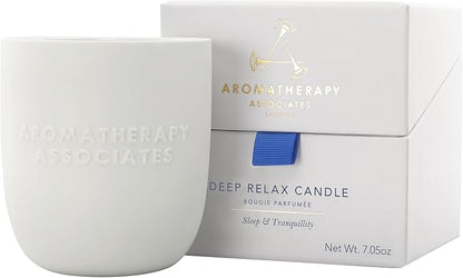 Aromatherapy Associates Deep Relax Candle. Hand Poured Vegan Wax for Sleep and Tranquility. Crafted with Vetivert and Chamomile Essential Oils. 40 Hour Burn Time (7.05 oz)