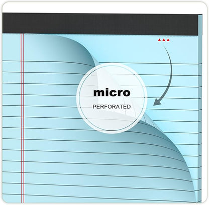 Small Note Pads 5x8" – 6 Vibrant Colors Notepad, College Ruled, 30 Sheets Each | Perfect for Work, School & Creative Notes! Legal Pads 5 x 8 Perforated Narrow Ruled Pads of Paper (Multicolor 6)