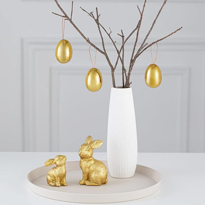 MAIBAOTA Large Gold Bunny Easter Decoration for Home Spring Decoration for Home Table Decor Rabbit Figurines
