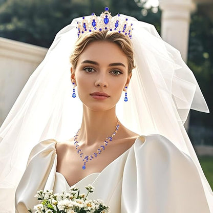 Crystal Tiaras and Crowns for Women - Wedding and Birthday Party Princess Crown Hair Accessories For Wedding, Prom, Pageant Celebration Party A3