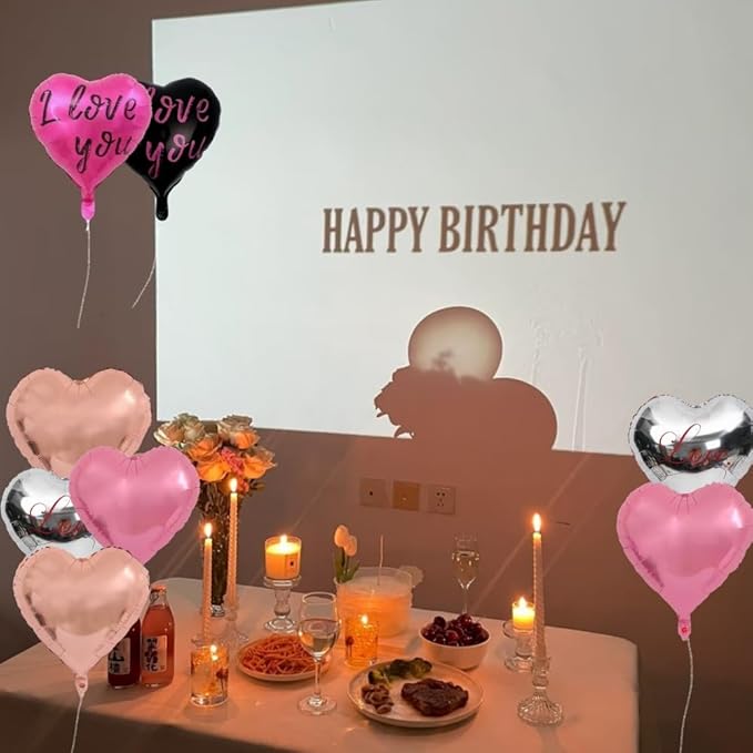 8 pcs heart-shaped balloons, 18 inch heart-shaped foil balloons, suitable for wedding decoration, engagement, birthday, holiday, Valentine's Day party theme decoration