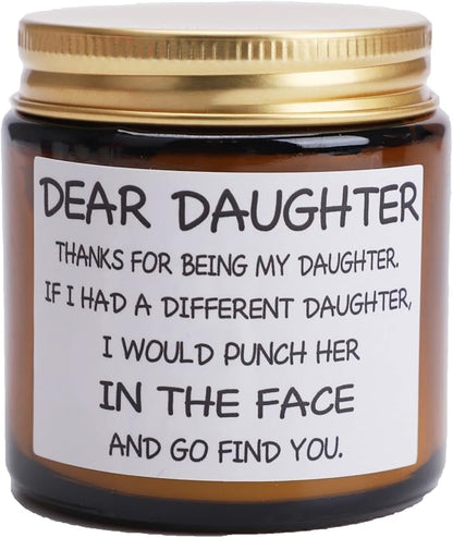 Mothers Day Gifts for Daughter, Daughter Gifts from Mom and Dad, Birthday Gift for Daughter Adult, Daughter Candle for Graduation Wedding