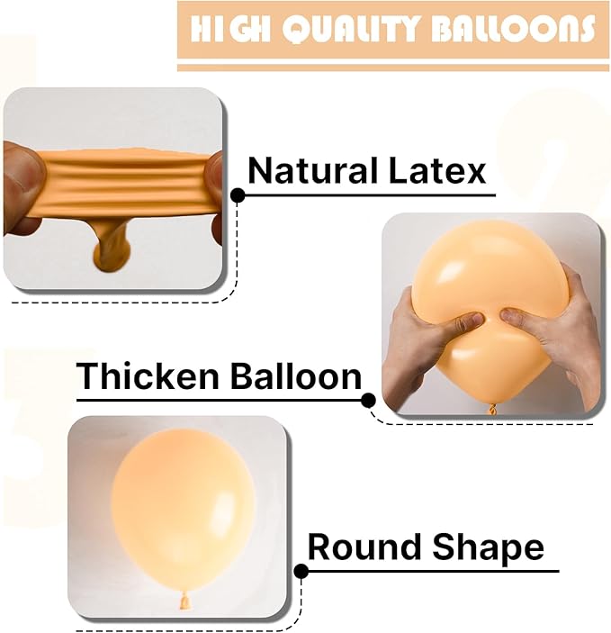 PartyWoo Nude Balloons 101pcs 12 Inch Apricot Boho Fall Neutral Latex Helium Balloons for Graduation Wedding Anniversary Birthday Boy Baby Shower Woodland Boho Theme Party Decorations Brown-F05