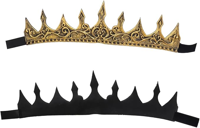 Regal King's Crown,Adjustable Royal Crown Prince Tiara,Medieval King Costume Accessories for Adult