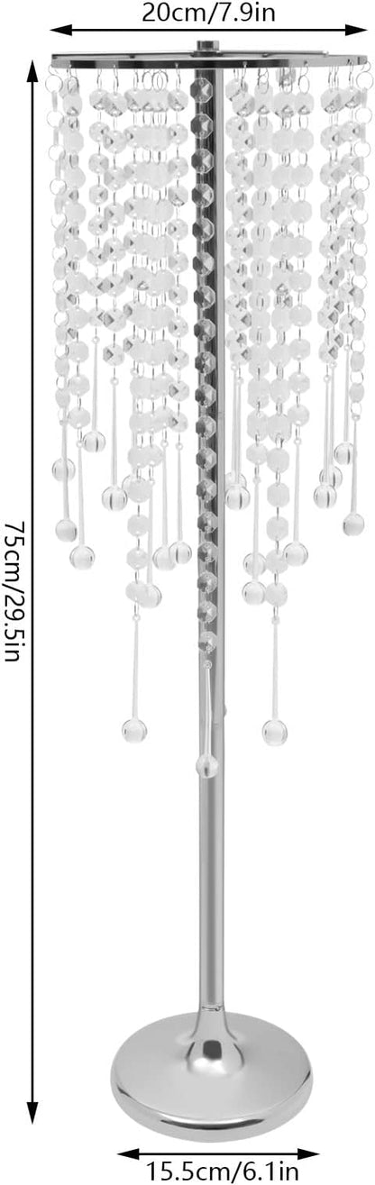 Wedding Centerpieces Silver Vases,10PCS Metal Flower Candle Holder with Sparkling Crystal Beads,Crystal Flower Vase Metal Flowers Stand for Party Tables Decorations (10PCS-Silver)