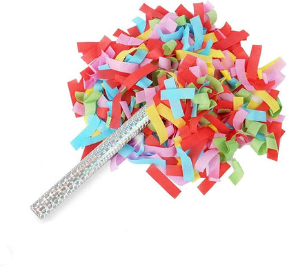 BATTIFE Confetti Wands, 7.8inch Confetti Shoot Poppers, Tissue Paper Flick Flutter Sticks for Wedding Celebrations, Anniversary, Birthday Parties, Colorful (40Pack)