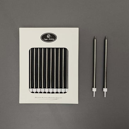24 pcs 5.1 inches Long Tall Black Birthday Candles for Cake is Perfect Cake Decorations (24, Black)