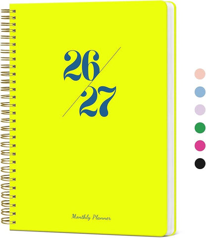 Monthly Planner 2026-2027, 2 Year Months Calendar Planner 2026-2027, Runs from January 2026 - Decembe 2027, 7" x 10", 24 Months, Perfect for School Office Home Planning - Lemon Yellow